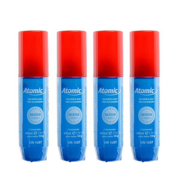 4x Atomic Pocket Feuerzeuggas (60 ml)